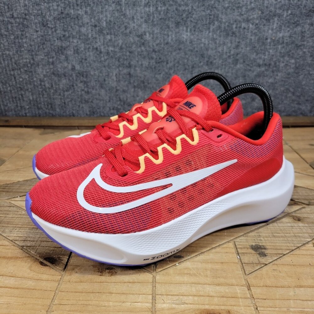 Nike Zoom Fly 5 Zoom X Mens 7 Red Running Shoes Lightweight Push Limits Break B - Picture 2 of 11
